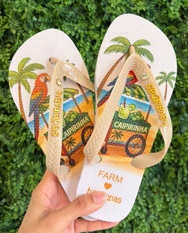 Caipirinha Decorated Flip-flops