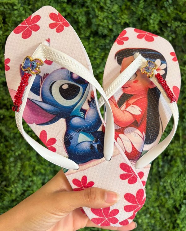 Stitch Love Decorated Flip-flops