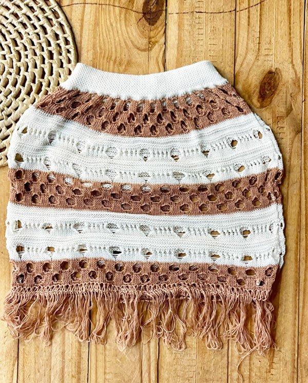 Striped Crochet Skirt