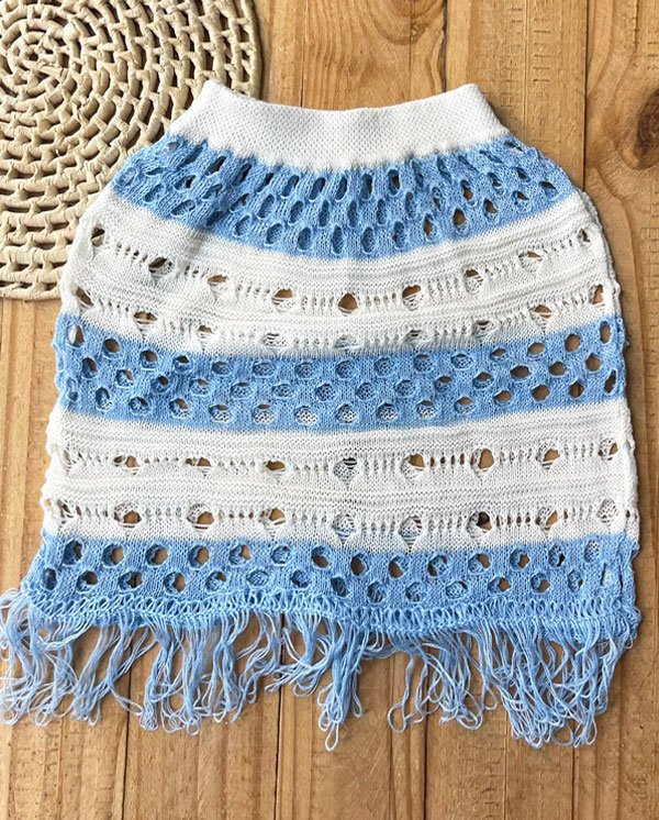Striped Crochet Skirt